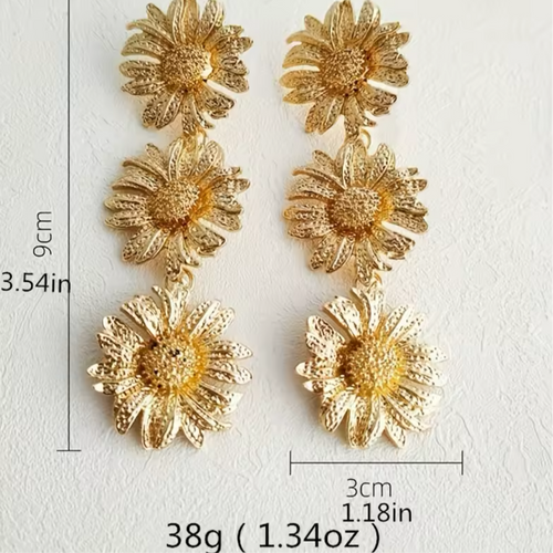 Golden Sunflower Earring