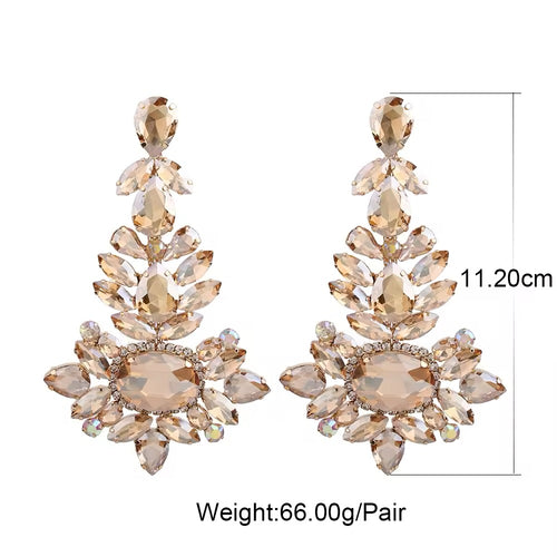 Large Diamanté Formal Statement Clip on Earring