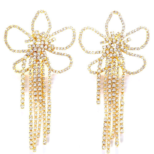 Floral Diamanté Statement Earring