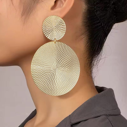 Oversized Metal Statement Earring